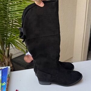 Cat & Jack Black Knee-High Boots